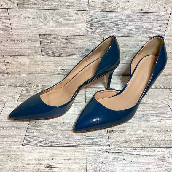 J. Crew Shoes - J.Crew Pumps Womens Size 6.5 Stiletto D’Orsay Teal Green Pointed Toe Leather